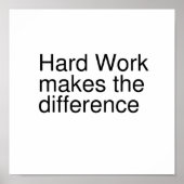 Poster Le travail acharné fait la différence. (Devant)