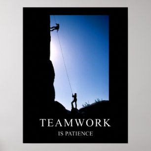 Poster Le travail d'équipe est l'affiche motivationnelle 