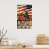 Poster Le travail d'équipe gagne (Cuisine)