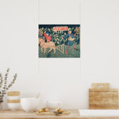 Poster Le travail des mois, Alsace (tapisserie) Vict (Cuisine)