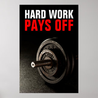 Poster Le travail dur paie la formation de la constructio