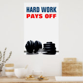 Poster Le Travail Dur Permet De Rembourser La Formation D (Cuisine)