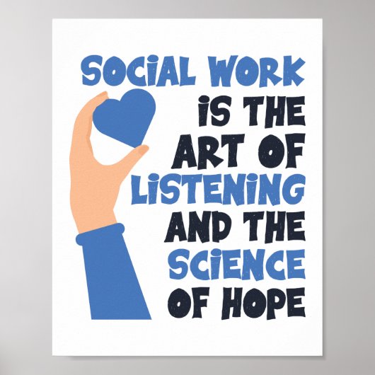 Poster Le Travail Social Est L'Art D'Écouter (Devant)