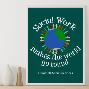 Poster Le travail social fait tourner le monde