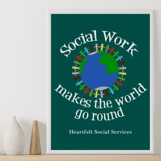 Poster Le travail social fait tourner le monde