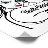 Poster Le Travailleur De La Santé Rosie Le Riveter Pin Up (Coin)