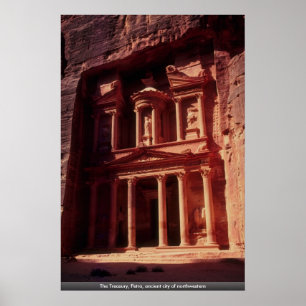 Poster Le Trésor, Petra, ancienne ville du nord-ouest