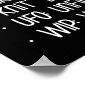 Poster Le Tricot amusant de l'argot de Knitter (Coin)