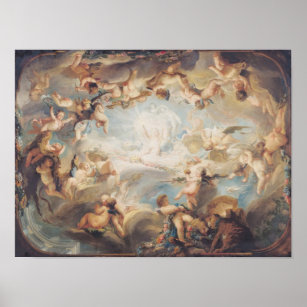 Poster Le triomphe de Cupidon sur tous les dieux, 1752