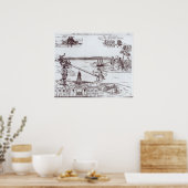 Poster Le triomphe de la balance ou du triomphe américain (Cuisine)