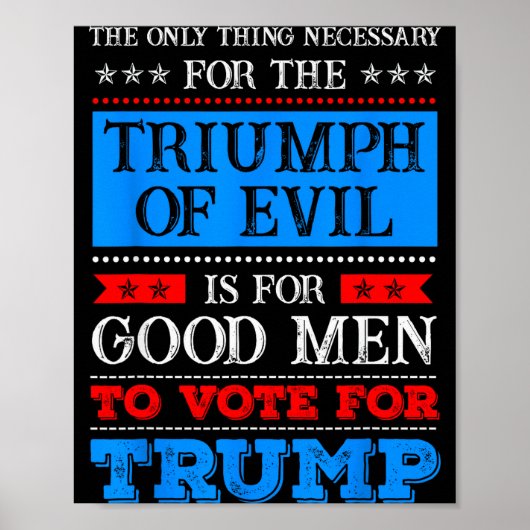 Poster Le Triomphe du Mal Anti Trump (Devant)