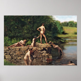 Poster Le Trou de natation par Thomas Eakins