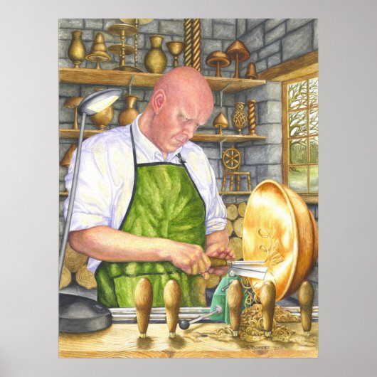 Poster Le Turner En Bois (Devant)