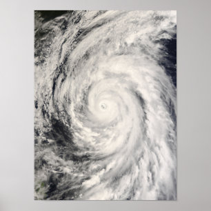 Poster Le typhon Rammasun dans la mer des Philippines