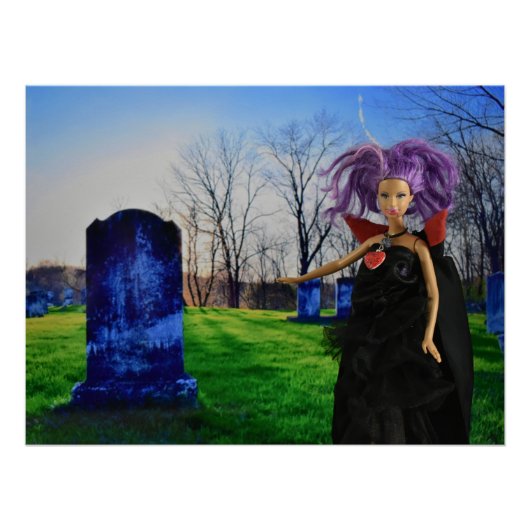 Poster Le vampire visite le cimetière (Devant)