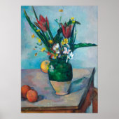 Poster Le Vase des Tulipes par Paul Cezanne (Devant)