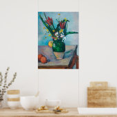 Poster Le Vase des Tulipes par Paul Cezanne (Cuisine)