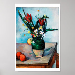 Poster Le Vase des Tulipes, Paul Cezanne
