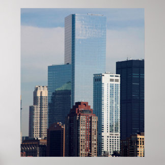 Poster Le vaste centre financier Manhattan New York