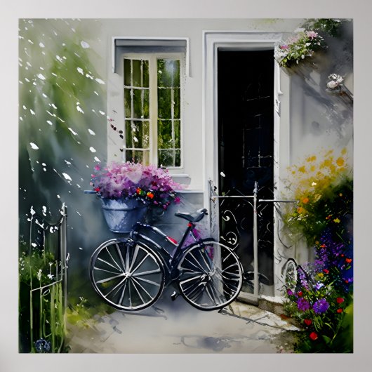 Poster Le Vélo du jardin (Devant)