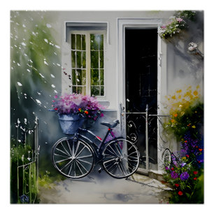 Poster Le Vélo du jardin
