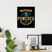 Poster Le Vélo MTB Est Alimenté Par Une Pensée Positive (Bureau à domicile)