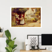 Poster Le vendeur de Ballad, 1902 (huile à bord) (Bureau à domicile)