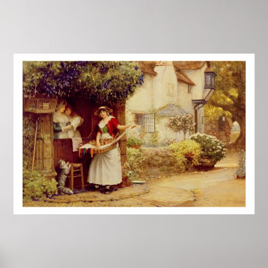 Poster Le vendeur de Ballad, 1902 (huile à bord) (Devant)