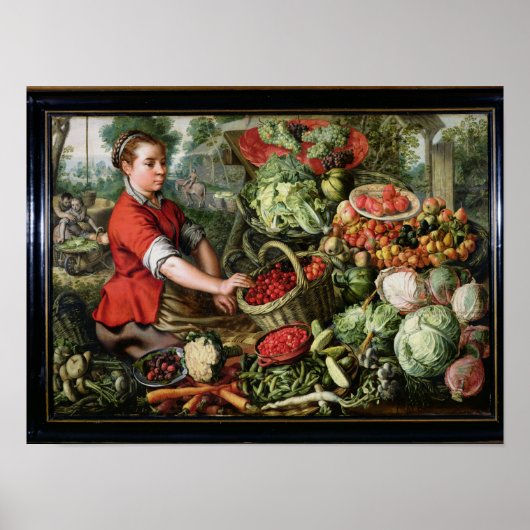 Poster Le vendeur de légumes (Devant)