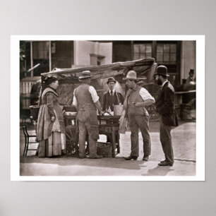 Poster Le vendeur des mollusques et crustacés, de la 'vie