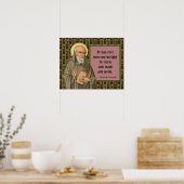 Poster Le vénérable Bède prêchant (P 008; Citation) (Cuisine)