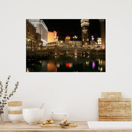 Poster Le vénitien après la tombée de la nuit (Cuisine)