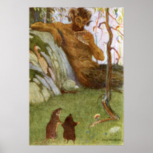 Poster Le vent dans les saules Illustration originale