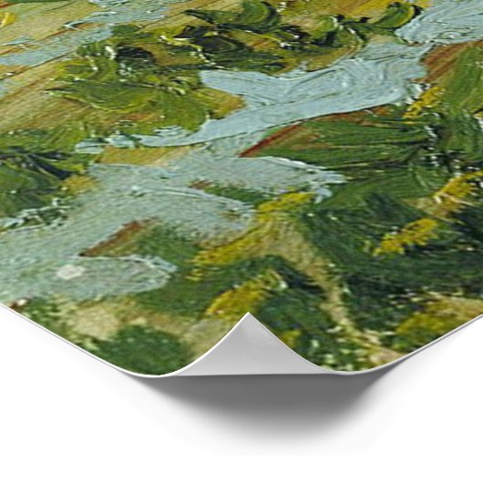 Poster Le verger blanc de Vincent Van Gogh (Coin)