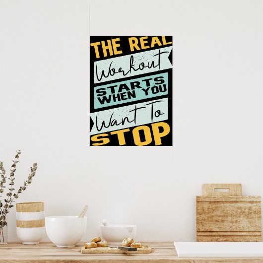 Poster Le Véritable Exercice Commence Quand Vous Voulez A (Cuisine)