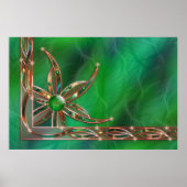 Poster Le vert comme l'impression de l'herbe (Devant)