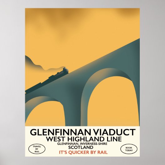 Poster Le viaduc de Glenfinnan en Écosse. (Devant)
