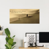 Poster le vieil homme sur la plage — vers (Bureau à domicile)