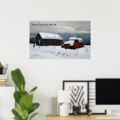 Poster Le vieux camion rouge (Bureau à domicile)