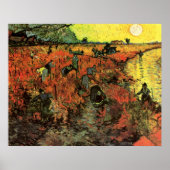 Poster Le vignoble rouge par Vincent van Gogh (Devant)