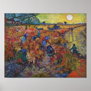 Poster Le vignoble rouge   Vincent van Gogh  