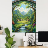 Poster Le village caché de la forêt émeraude (Bureau à domicile)