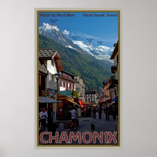 Poster Le village de Chamonix (Devant)