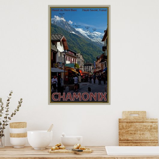 Poster Le village de Chamonix (Cuisine)