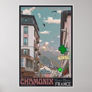 Poster Le village de Chamonix - BonW