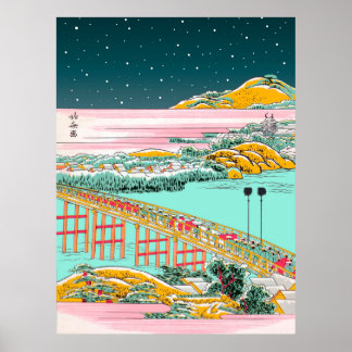 Poster Le Village de Hokusai