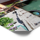 Poster Le village du Fjæ, fjord en Norvège (Coin)