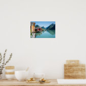 Poster Le village du Fjæ, fjord en Norvège (Cuisine)