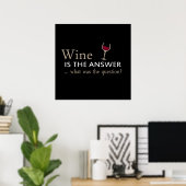 Poster le vin est la réponse à la question (Bureau à domicile)