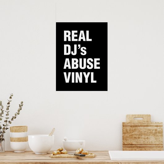 POSTER LE VINYLE DE LA VIOLENCE DE VÉRITABLE DJ (Cuisine)